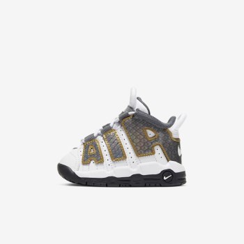 Nike Air More Uptempo SE - Babe Utcai Cipő - Fehér/Sötét Szürke/Metal Arany/Fehér